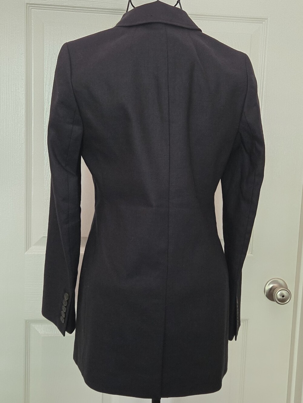 NWT J.CREW SIZE 2 MADELYN BLACK LINEN BLAZER - Picture 3 of 10